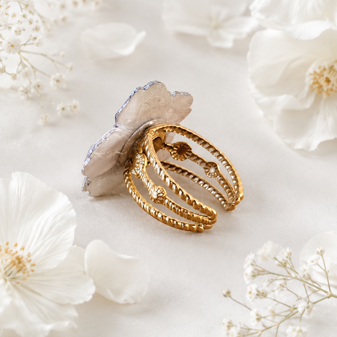 Bague Sakura en bois
